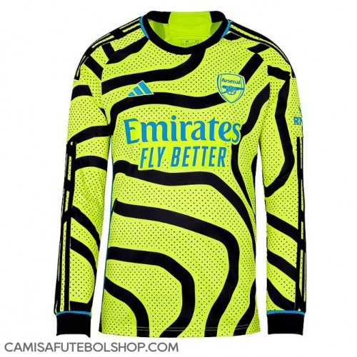 Camisa de time de futebol Arsenal Replicas 2º Equipamento 2023-24 Manga Comprida